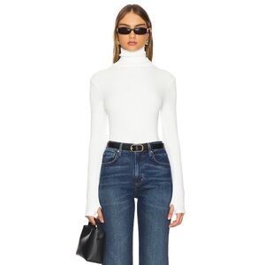 Enza Costa knit turtleneck in winter white